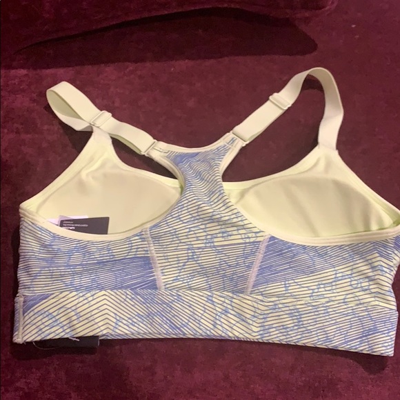 Under Armour Green Reflect Mid Printed Sports Bra - Picture 2 of 2
